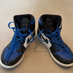 JORDANS Blue and Black High-Top Sneakers